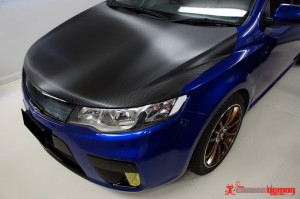 Kia Koup Carbon Fibre Bonnet Vinyl Wrap