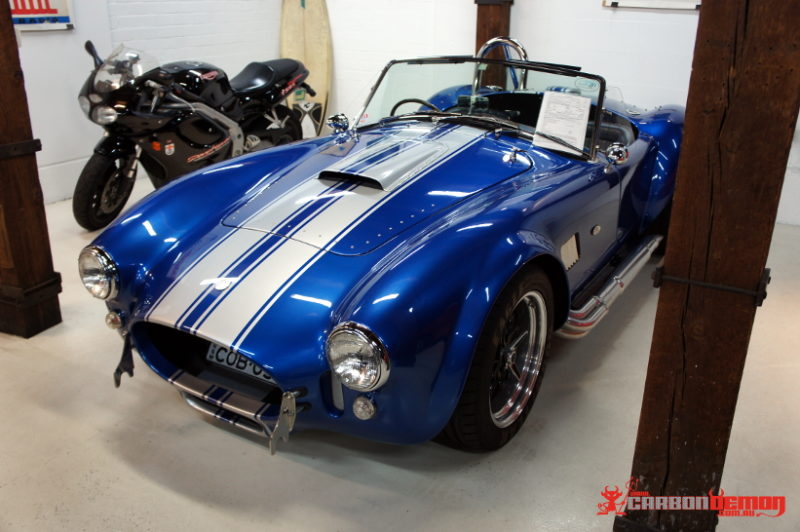 Vinyl racing stripes by Carbon Demon AC Cobra racing stripes