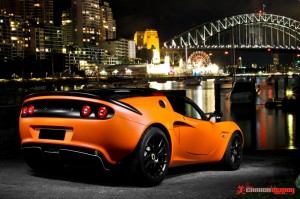 Matte orange Lotus vinyl wrap