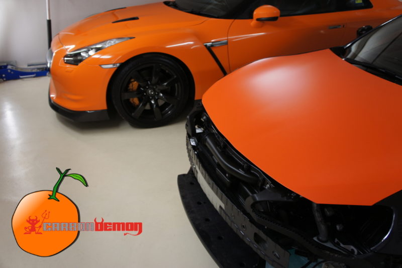 Orange Vinyl Wrap by Carbon Demon