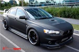 Matte Black EVO X Vinyl Wrap