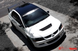 Mitsubishi EVO 8 MR Gloss Black Roof Vinyl Wrap