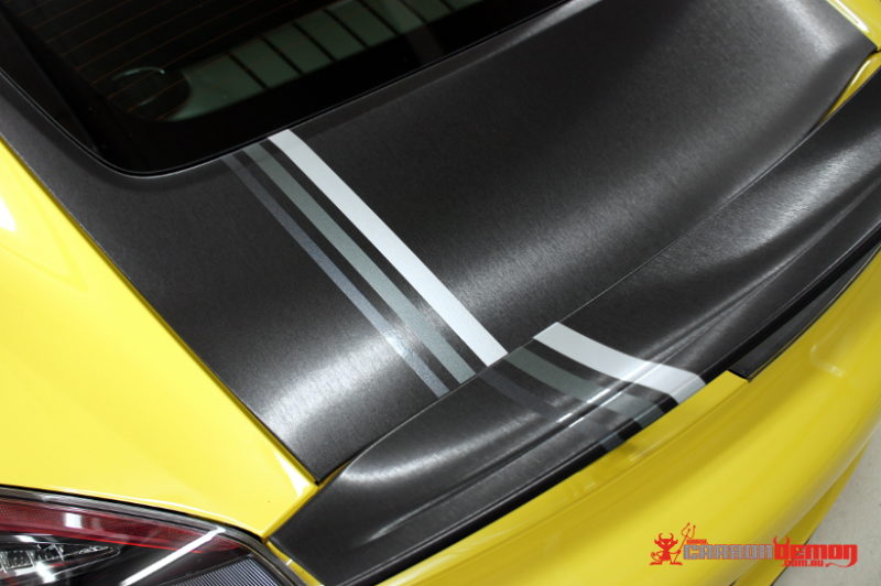 Porsche Cayman Brushed Black Aluminium Wrap Porsche Cayman Brushed Black Aluminium Wrap