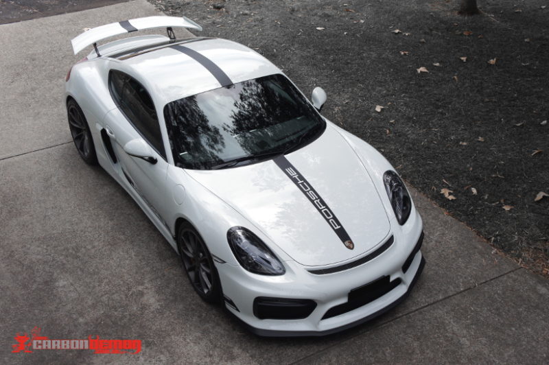 Porsche Cayman GT4 stripes Porsche Cayman racing stripes