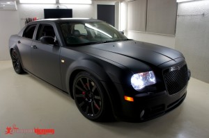 300c Matte Black Vinyl Wrap