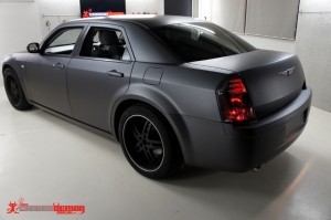 300c Matte Grey Metallic Vinyl Wrap