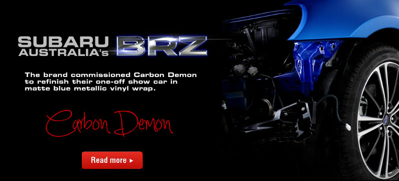 Subaru BRZ vinyl wrap Carbon Demon