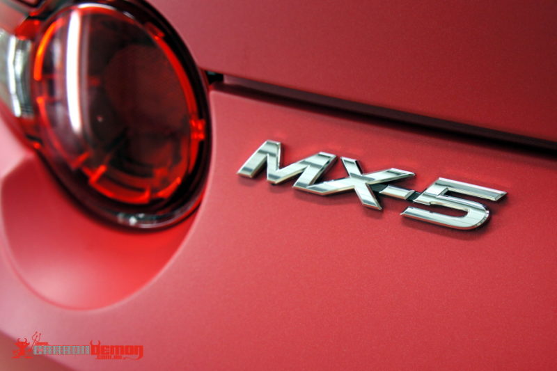2016 MX-5 matte red vinyl wrap Mazda MX-5 vinyl wrap