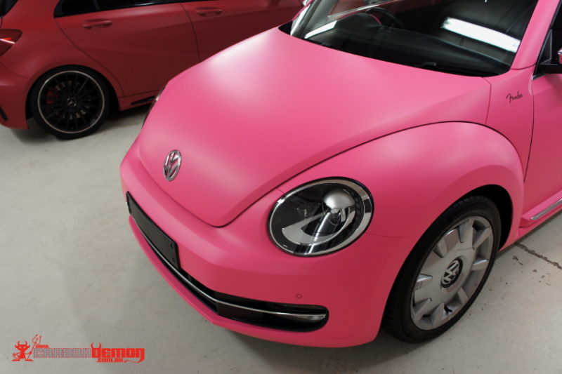 Matte pink VW Beetle Matte pink VW Beetle