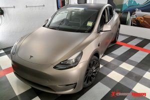 Tesla Y Wrapped 3M 2080 Matt Grey Aluminum