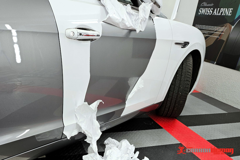 Bentley car wrap removal