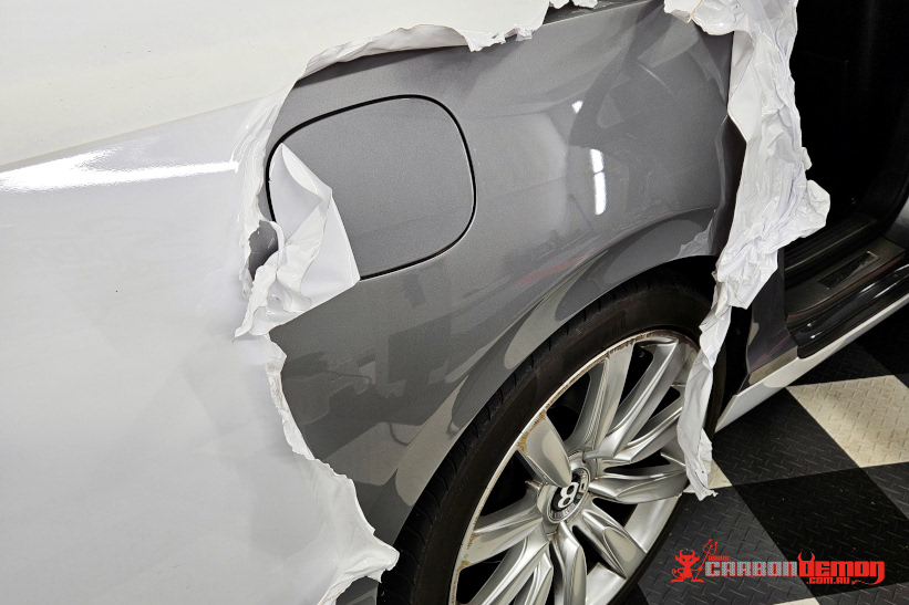 Bentley vinyl wrap removal
